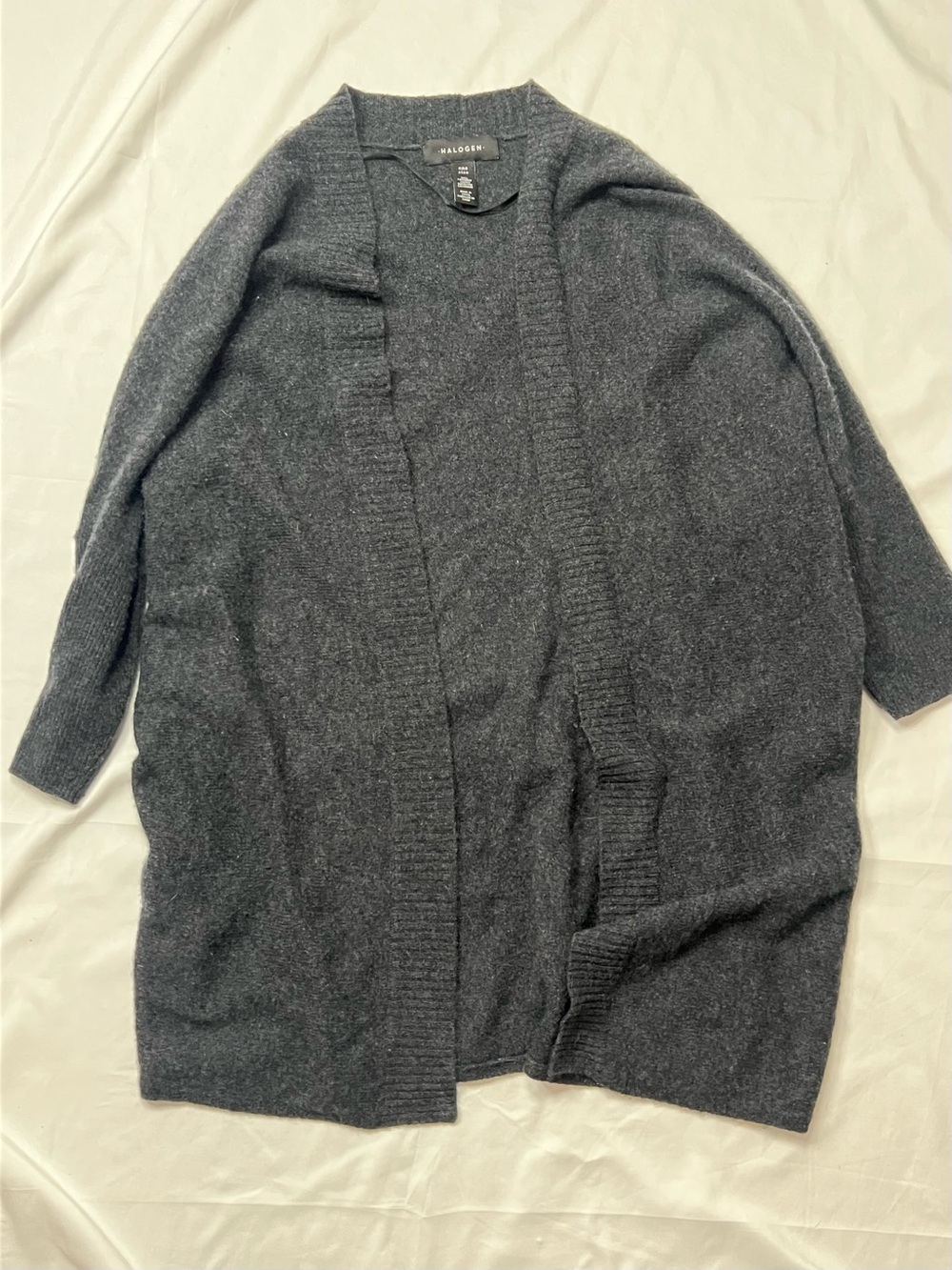Halogen Charcoal Open-Front Women's Cardigan